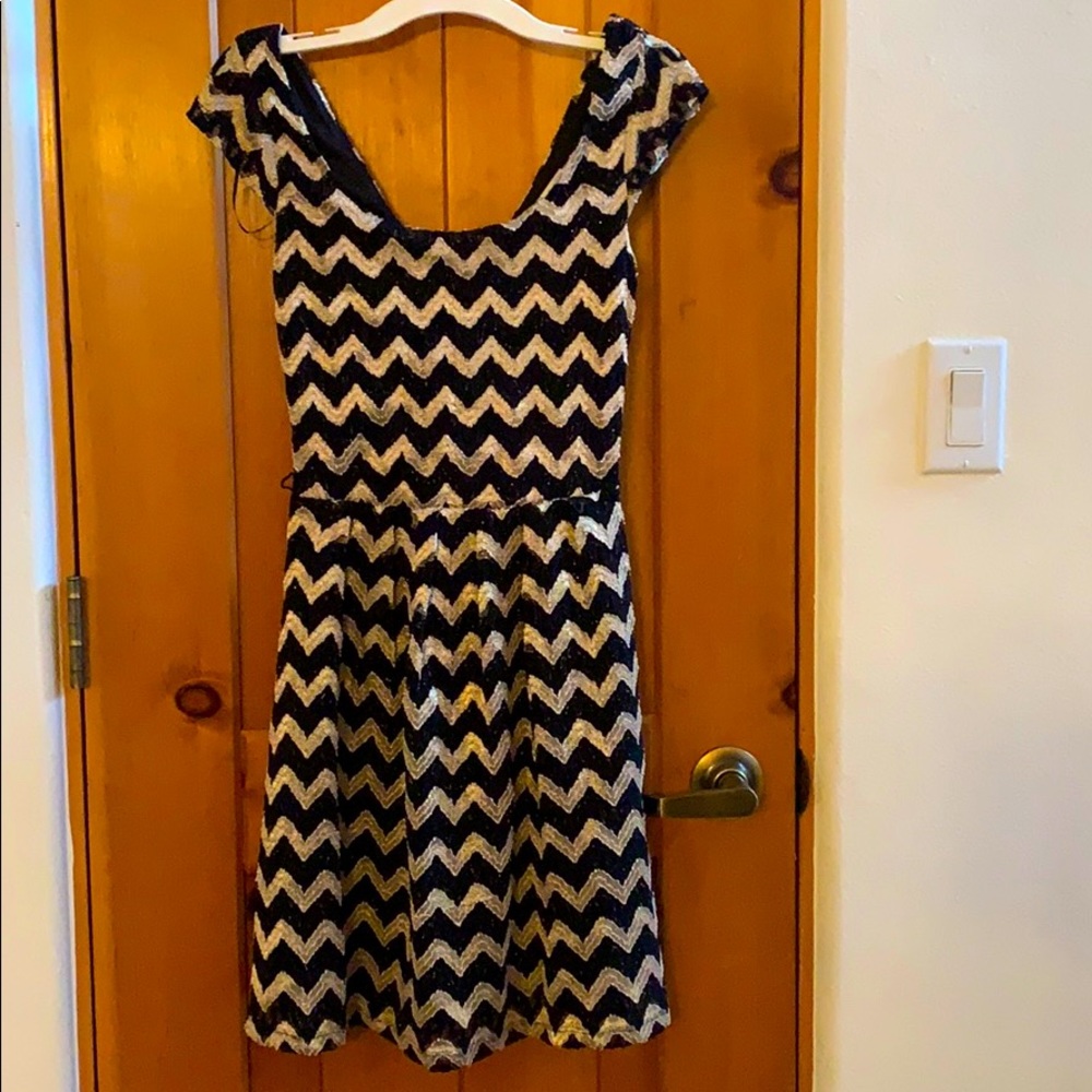 Gold and Black Dress